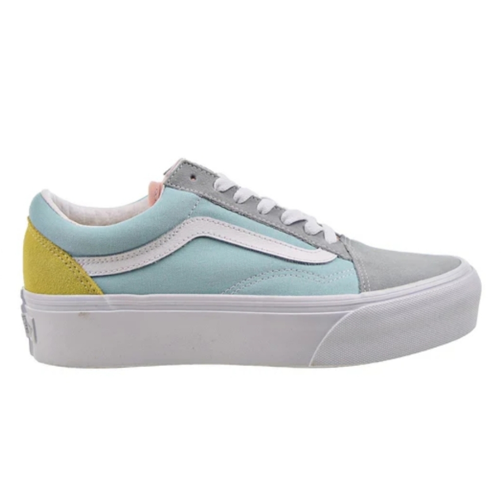 Vans OFF THE WALL Color Block Pastel Old Skool Platform Shoes